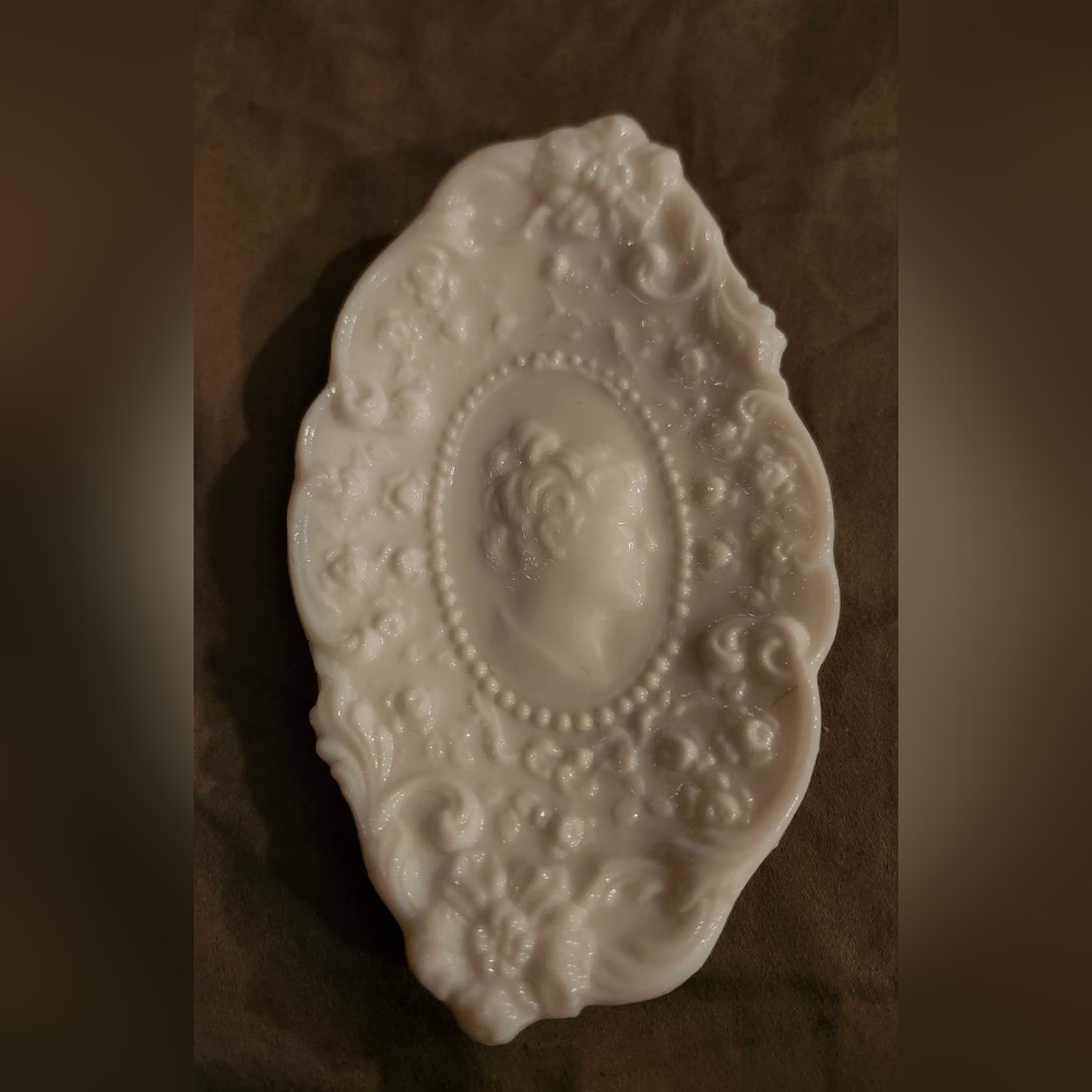 1955-1965 Fostoria 'Jenny Lind ' Milk Glass Soap Dish